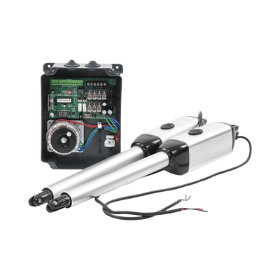 Kit de brazos para automatizar portones vehiculares abatibles de 2 hojas/ 3 Mts / 300 Kg / Uso solo residencial / Compatible con respaldo de energía, vista 1