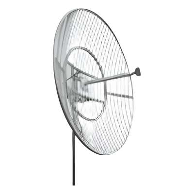 Antena Parabólica de rejilla. Frecuencia 824-896 MHz, 20 dBi de ganancia. Antena Donadora que se utiliza en los amplificadores de señal celular para cubrir comunidades alejadas.
