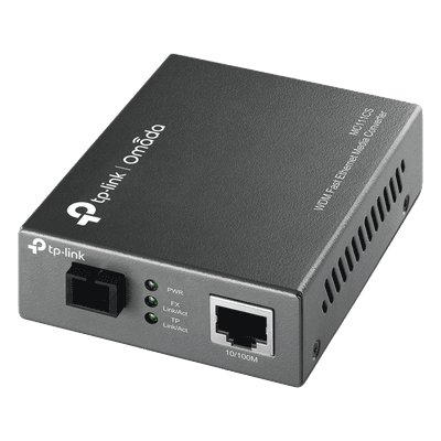 Convertidor Multimedia VDM Monomodo, 1 puerto RJ45 10/100, 1 puerto SC/UPC, hasta 20KM, Para su funcionamiento requiere el modelo MC112CS, vista 1