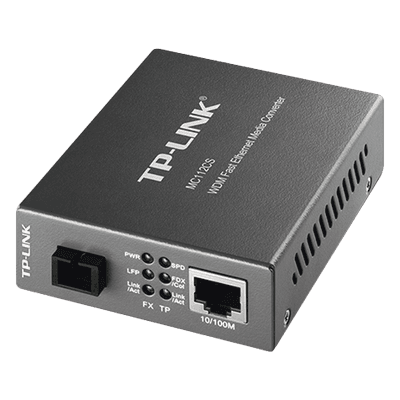 Convertidor Multimedia VDM Monomodo, 1 puerto RJ45 10/100, 1 puerto SC/UPC, hasta 20KM, Para su funcionamiento requiere el modelo MC111CS, vista 1