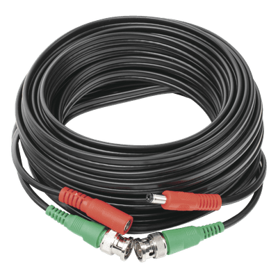 Cable Coaxial Armado con Conector BNC (Video) y Alimentación / Longitud de 10 mts / Optimizado para Cámaras 4K / Uso en Interior., vista 1