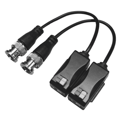 Kit de Transceptores (Baluns) Hasta 200m en 4K , TurboHD HD-TVI / HD-CVI / AHD / CVBS / COAXITRON / AUDIO POR COAXITRON /  Menu OSD / Cable RF Blindado . Calidad PREMIUM