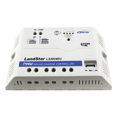 Controlador Solar PWM 12/24 V 20 A, Salida USB, vista 1