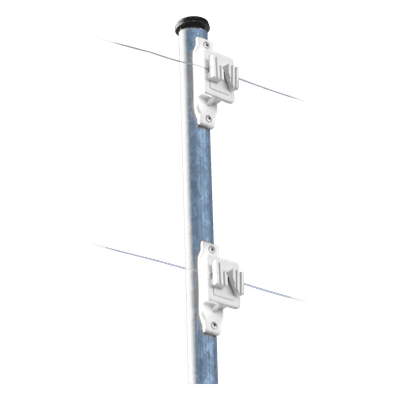 Aislador de Paso Blanco reforzado para cercos eléctricos, resistente al clima extremoso, vista 1