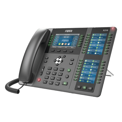 Teléfono IP ideal para recepción hasta 20 líneas SIP, PoE, 106 botones DSS, Bluetooth integrado para diademas, puertos Gigabit, soporta recepción video, vista 1