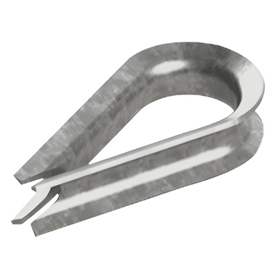 Cuello/ Guardacabo/ Rozadera para Cable de 1/4" de Acero Galv. por Inmersión, vista 1