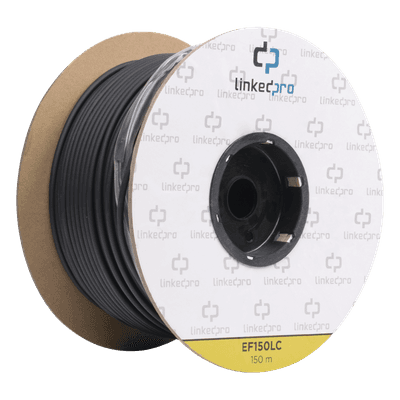 Fibra Óptica Monomodo Conectorizada Plug & Play / 2 Hilos / Tight Buffer 900 μm / G.652D /LC Dúplex / Recubrimiento HDPE Negro / Atenuación ≤0.4 dB/km @ 1310 nm, vista 1