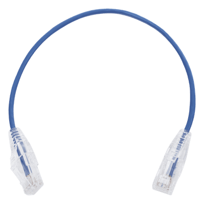 Cable de Parcheo Slim UTP Cat6 - 30 cm Azul Diámetro Reducido (28 AWG), vista 1