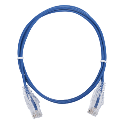 Cable de Parcheo Slim UTP Cat6 - 1 metro, Azul, Diámetro Reducido (28 AWG), vista 1
