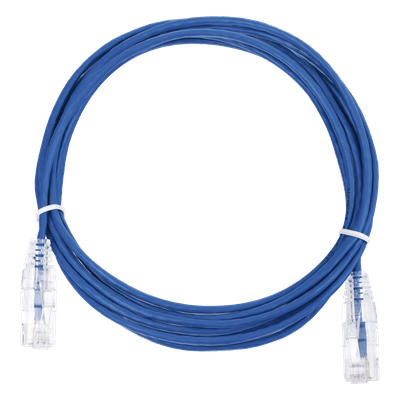 Cable de Parcheo Slim UTP Cat6 - 3 m Azul Diámetro Reducido (28 AWG), vista 1