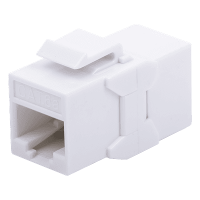 Acoplador UTP Cat6A hembra RJ45 a RJ45 hembra Color Blanco, vista 1