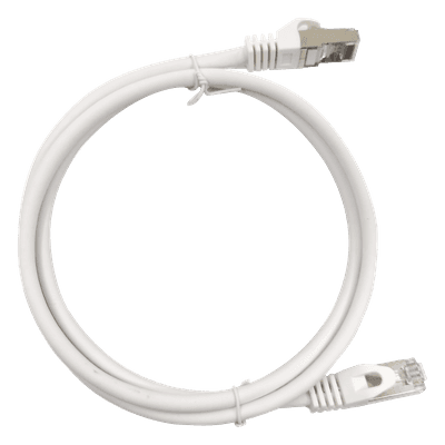 Patch Cord Cat6A 10G blindado 1.0M ( 3.28 ft ) BLANCO, vista 1