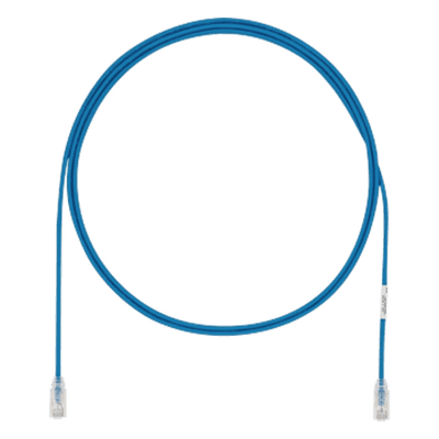 Cable de Parcheo UTP Cat6A, CM/LSZH, Diámetro Reducido (28AWG), Color Azul, 5 metros, vista 1