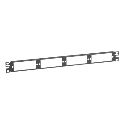 Patch Panel de Fibra Óptica, Para 4 Placas Acopladras FAP o FMP, Color Negro, 1UR, vista 1