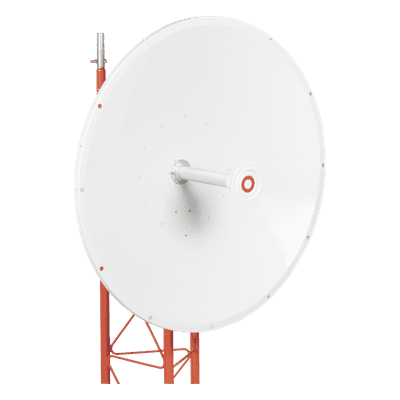 Antena direccional de 3ft, 4.9 a 6.5 GHz, Ganancia 34 dBi, Conectores N-Hembra, Polarización doble, incluye montaje para torre o mástil