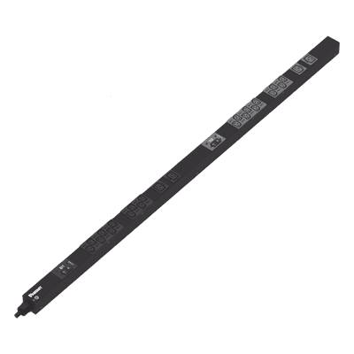 PDU Básico para Distribución de Energía, Enchufe de Entrada NEMA L6-30P, Con 20 Salidas C13 y 4 C19, de Instalación Vertical, 208 Vca, 30 Amp, vista 1