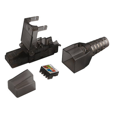 Plug modular RJ45 para Cable UTP Categoría 6A -Sin herramienta, para terminación en campo, vista 1