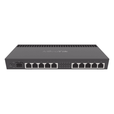 (RB4011iGS+RM) RouterBoard, CPU 4 Núcleos, 10 Puertos Gigabit Ethernet, 1 puerto SFP+, vista 1