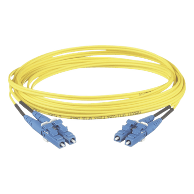Jumper de Fibra Optica Monomodo 9/125 OS2, LC-LC Duplex, LSZH, Color Amarillo, 3 Metro, vista 1