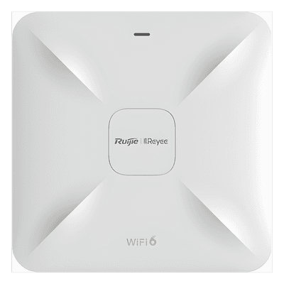 Punto de acceso Wi-Fi 6 de techo para interior 360°, doble banda MU-MIMO 4x4, 3202 Mbps, hasta 512 usuarios, puertos 1 x 2.5GE, 1 x GE, portal cautivo standalone, incluye Reyee Mesh