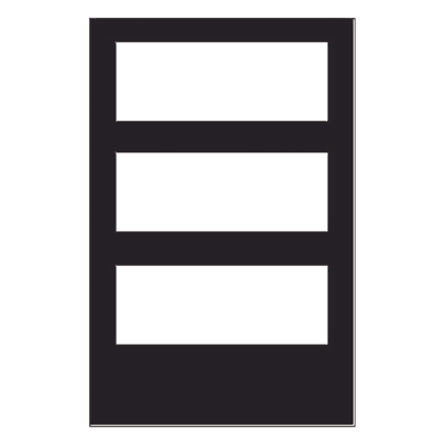 Puerta para Gabinete de 3 Niveles / para Paneles NOTIFIER / Color Negro, vista 1