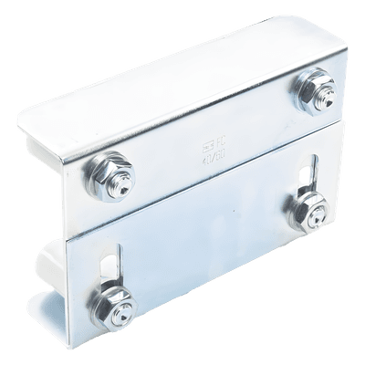 (255-220) - Placa Guía Superior de Doble Regulación para Cancelas Corredizas / Ajustable de 35 a 62 mm / Con 4 Rodillos de 30 mm / Galvanizado, vista 1