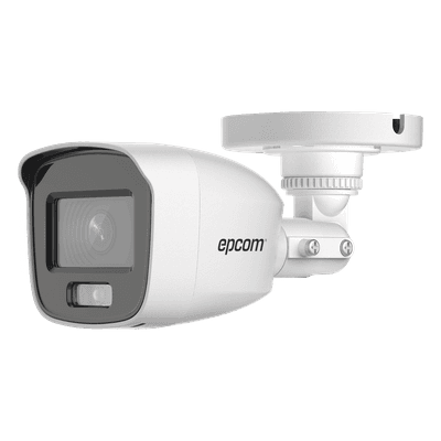 Bala TURBOHD 2 Megapíxel (1080p) / Microfono Integrado / Imagen a color 24/7 / Lente 2.8 mm / Policarbonato / Luz Blanca 20 mts / Exterior IP66 / TVI-AHD-CVI-CVBS / dWDR, vista 1