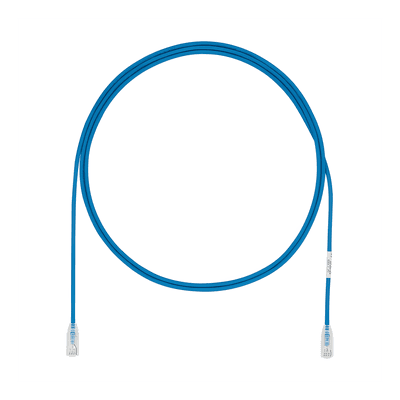 Cable de Parcheo UTP Cat6A, CM/LSZH, Diámetro Reducido (28AWG), Color Azul, 2 metros, vista 1