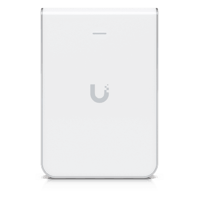Access Point UniFi U6 In Wall/Montaje p/pared, WIFI 6 2.4 Y 5 Ghz, hasta 5.3 Gbps, 1 pto PoE In, 4 ptos secundarios (1 PoE Out), vista 1