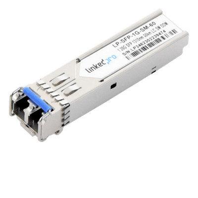 Transceptor SFP (Mini-Gbic) / Monomodo / 1.25 Gbps de velocidad / Conectores LC Dúplex / Hasta 60 km de Distancia, vista 1