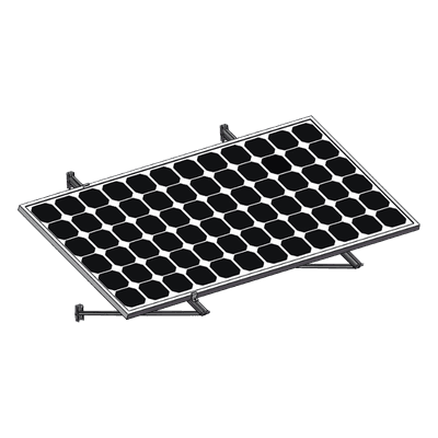 Montaje Para Módulos Solares En Muro Con Espesor De 35-40mm, Riel 1400mm, vista 1
