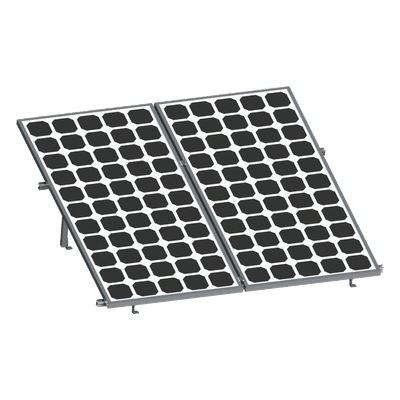 Montaje para Panel Solar, Riel "8" de 2700mm para Módulos con Espesor de 35mm, Velocidad de Viento Máx. 136km/h, vista 1