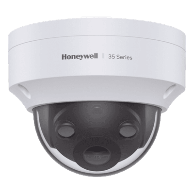 Domo IP 3 Megapíxeles / Lente 2.8mm / H.265 / 40 mts IR / Exterior IP67 / Antivandálica IK10 / Serie 35 / Cumple con NDAA / Honeywell Security, vista 1