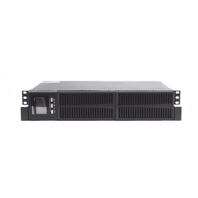 UPS de Topología On-Line Doble Conversión /  Capacidad de 1KVA / 900W /Entrada y Salida de 120 Vca / Clavija de Entrada NEMA 5-15P / Pantalla LCD Configurable /Formato Rack/Torre