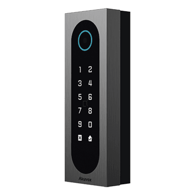 Terminal de Control de Acceso de 1 Puerta / Acceso por códigos QR, Tarjetas, PIN y APP / Administración en la nube desde la plataforma Akuvox Cloud / PöE, vista 1
