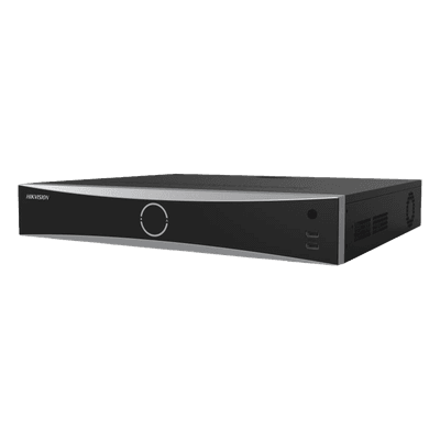 NVR 12 Megapixel (4K) / 32 canales IP / AcuSense (Evita Falsas Alarmas) / Reconocimiento Facial / 4 Bahías de Disco Duro /  HDMI en 4K / Alarmas I/O, vista 1