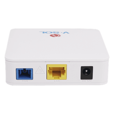 ONU Bridge GPON/EPON con 1 Puerto SC/UPC + 1 puerto LAN Gigabit, vista 1