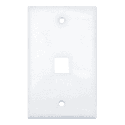 Placa Pared (Face Plate / 1 Puerto / Color Blanco / Caja con 20 Piezas, vista 1