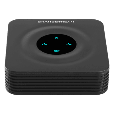 Adaptador Telefónico Analógico ATA / 2 Puertos FXS / 2 Perfiles SIP / Ethernet 10/100 Mbps / Fax T.38 / Audio HD / TLS y SRTP / GDMS, vista 1