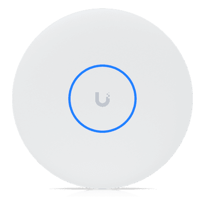 Punto de Acceso UniFi WiFi 7 Tri-banda 2.4/5/6 GHz / MU-MIMO 2x2 en cada banda / 1 puerto RJ45 10 GbE/ hasta 300 dispositivos / Montaje en Techo y Pared / PoE+, vista 1