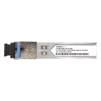 Transceptores Bidireccionales SFP (Mini-Gbic) / Monomodo / 1.25 Gbps de velocidad / Conector SC / Hasta 10 km de Distancia / 2 P, vista 1