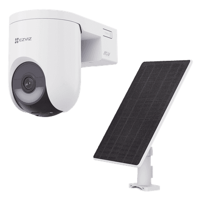 Kit Cámara PT 4G LTE Solar / 4 MP / Wifi / Lente 4 mm / IR 15 m / Batería 5200 mAh / Panel Solar Monocristalino 5W / Detección IA de Personas y Vehículos / Audio Bidireccional / IP65 / H.265 / microSD 512 GB, vista 1