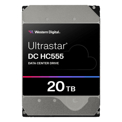 Disco Duro para Centro de Datos Ultrastar HC555 / 20 TB / 3.5 Pulgadas / SATA 6 Gb/s / 269 MB/s / 512 MB Cache / HelioSeal / 2.5M Horas MTBF / Garantía 5 Años, vista 1