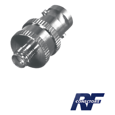 Adaptador en Línea  de Conector BNC Hembra a SMA Hembra / Radios Portátil Kenwood, Uniden, Níquel/ Oro/ Teflón., vista 1