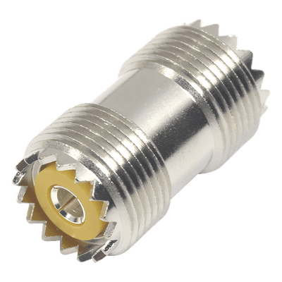 Adaptador Barril en Línea, de Conector UHF Hembra (SO-239) a UHF Hembra (SO-239), Niquel/ Plata/ Dap., vista 1
