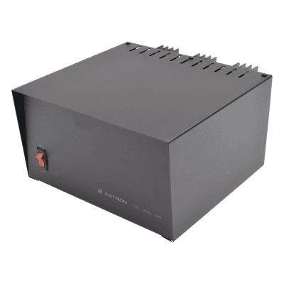 Fuente de poder Astron| Salidas 13.8Vcd, 20A | Lineal Regulada con Circuito Cargador de Baterías.
