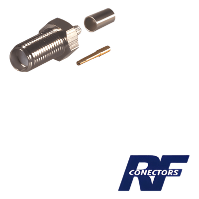 Conector SMA Hembra de Anillo Plegable para Cable RG-58/U, Niquel/ Oro / Teflón., vista 1