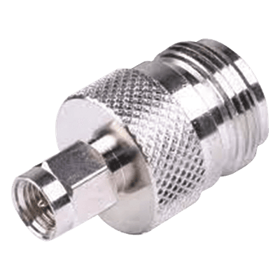 Adaptador en Linea de Conector SMA Macho a N Hembra, Niquel/ Oro/ Teflón., vista 1