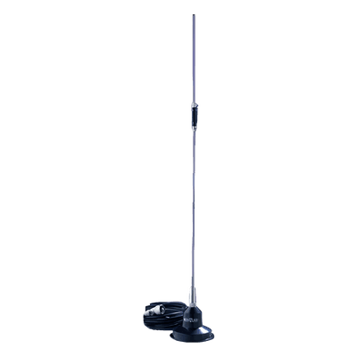 Antena móvil UHF, 450-470 MHz, 5.2 dB, montaje magnético, conector mini UHF Macho, vista 1
