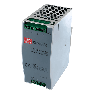 Fuente de poder industrial 24VCD 40W para montaje en riel DIN, vista 1